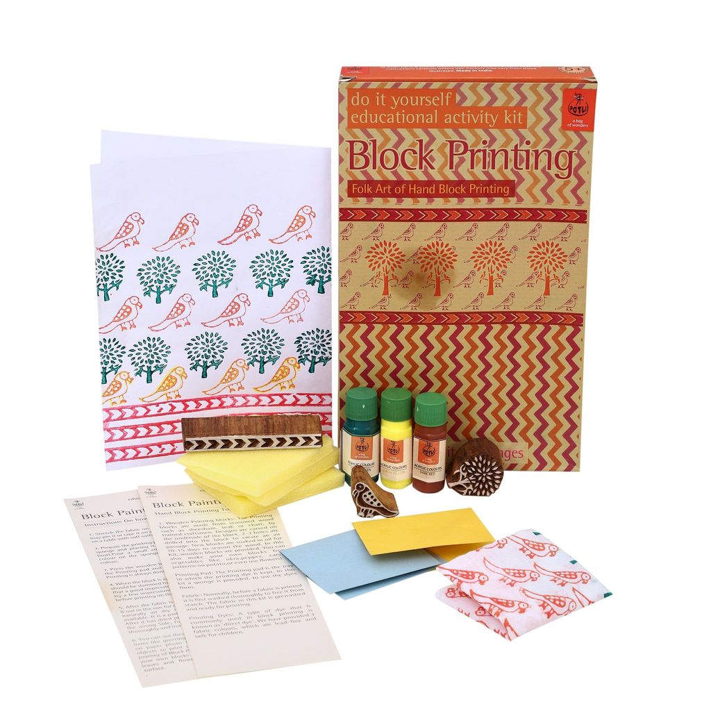 DIY Wooden Block Printing Craft kit Classic view 2