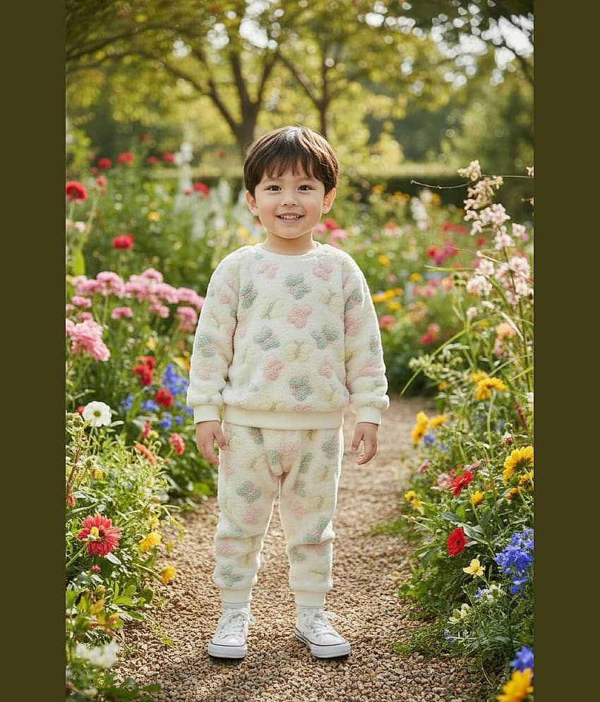Mullick the designer Pack of 1 Boys Woollen Blend Sweater ( White )