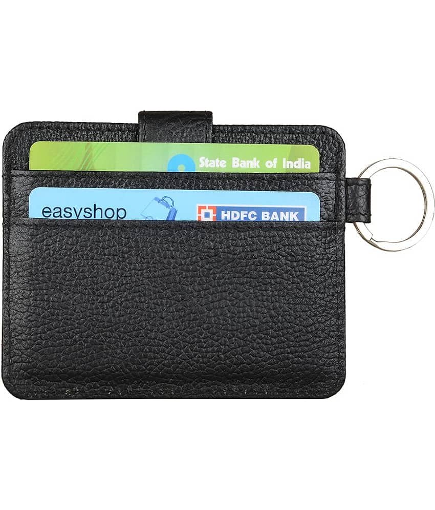 Hide&Sleek RFID Protected Genuine Black Leather Slim Card ATM Holder view 2