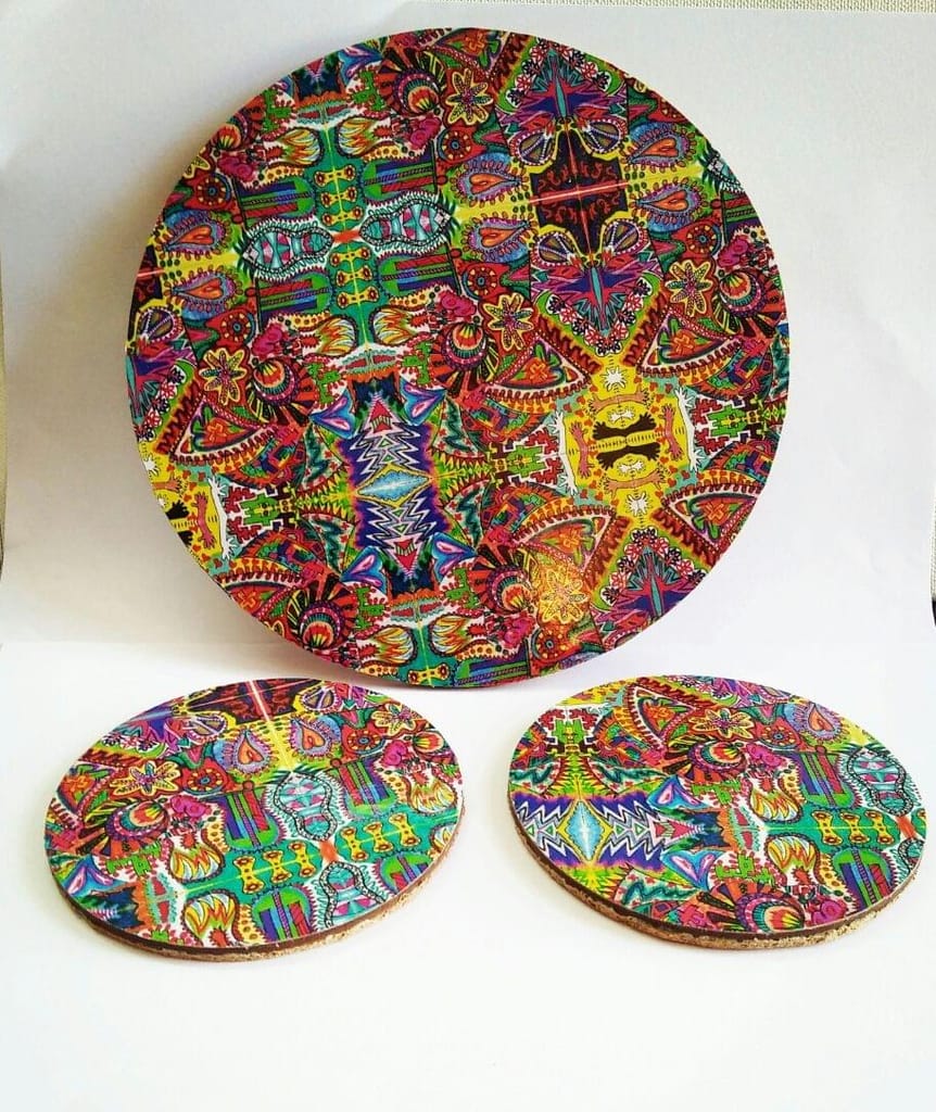 SPRING FIESTA ARTWORK PLACEMAT AND COASTERS SET view 2