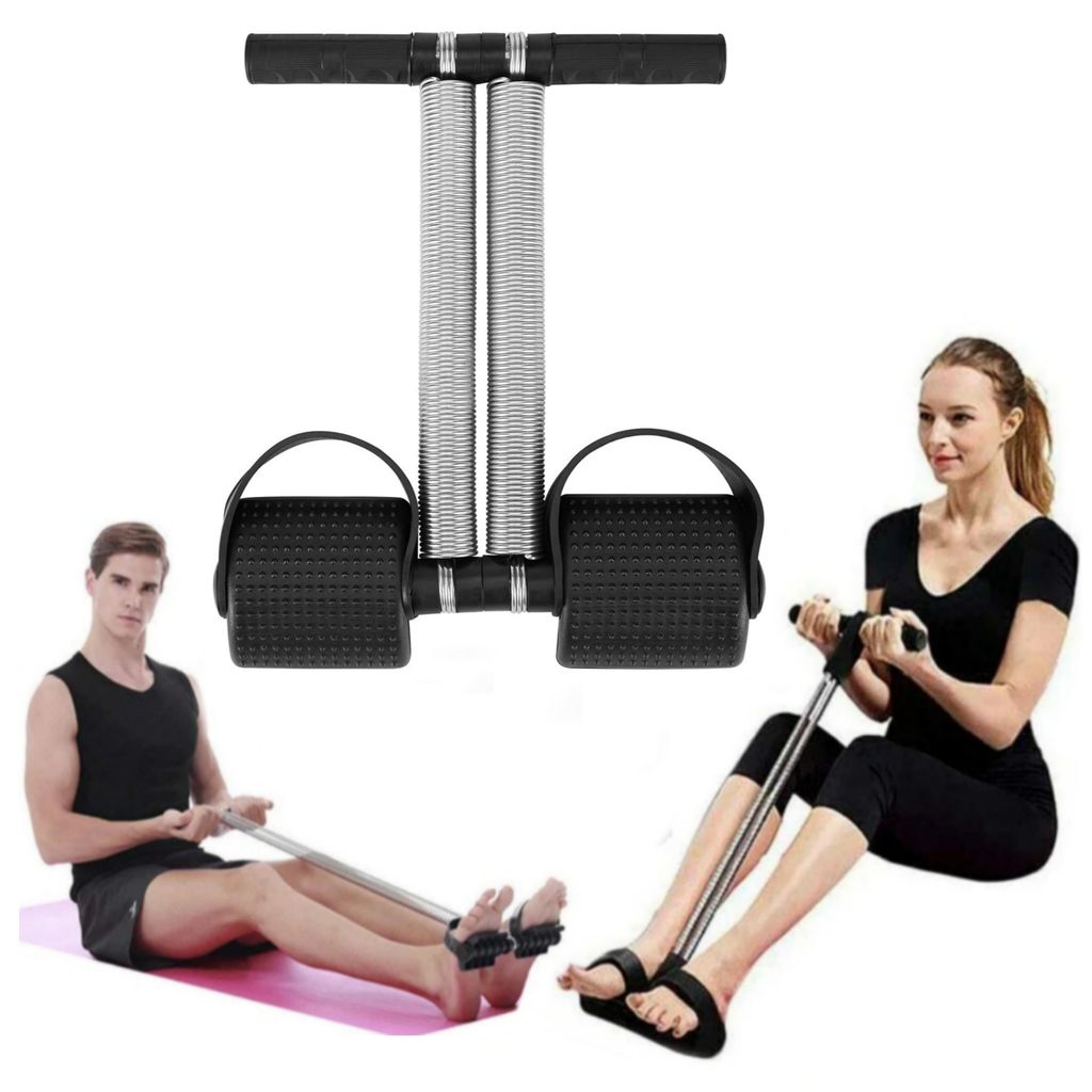 Tummy Trimmer Exercise Machine Double Spring for Unisex Workout Abs, Stomach, Legs & Belly Exercise (Pack of 1 Black)