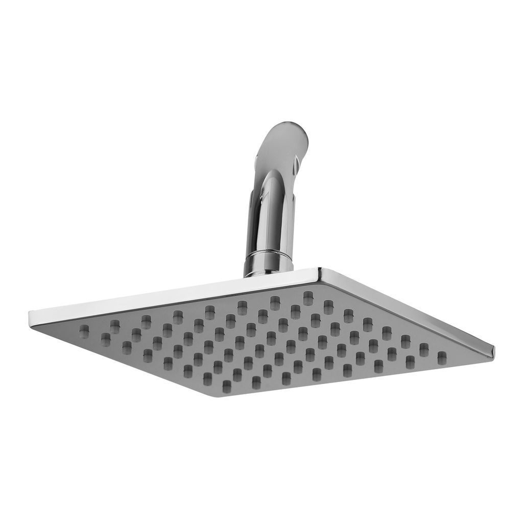 Orvos Overhead Shower, Elegant square design, with touch clean nozzles, Hiqh quality Stainless Steel, with salt tested chrome plating, 8x8 inches, for high end luxury bathrooms view 2