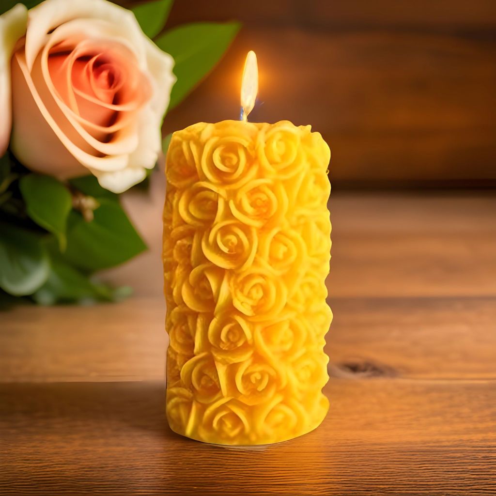 Rose Flower Shape Candle for Home Decor | Romantic Fragrance Candles | Smoke-Free Pillar Candle | Romantic Night view 2