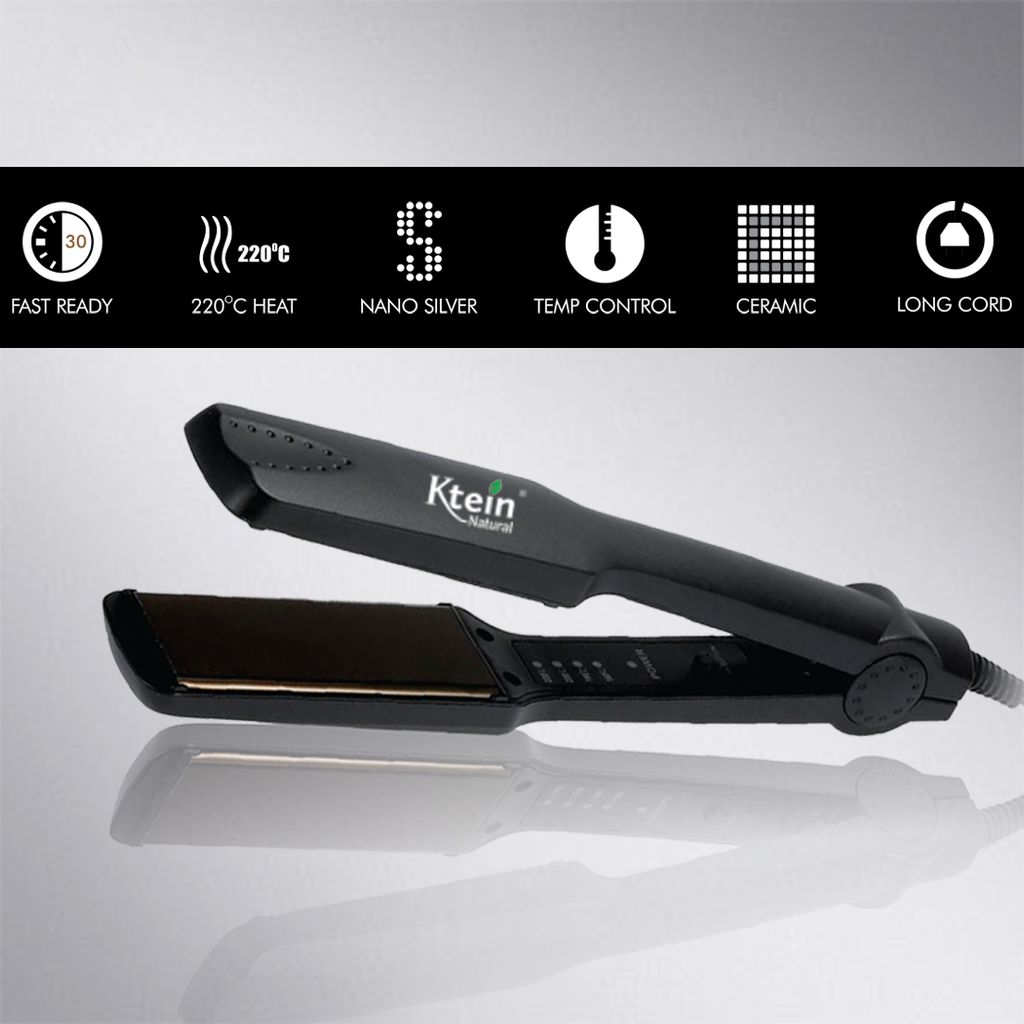 Ktein 40W Instant Heat Flat Iron – Ionic & Ozone Technology with Thermo Balance, Temperature Control, and High-Resistance Plates view 2