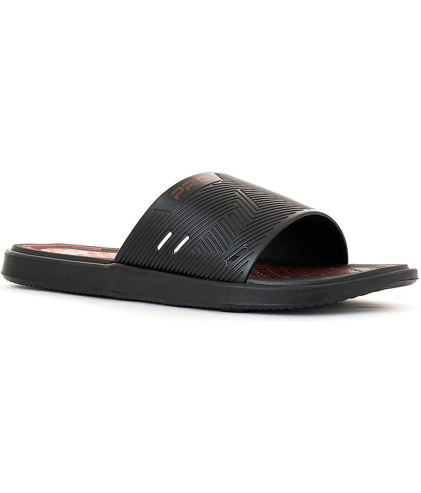 KHADIM Black Men's Slide Flip Flop view 2
