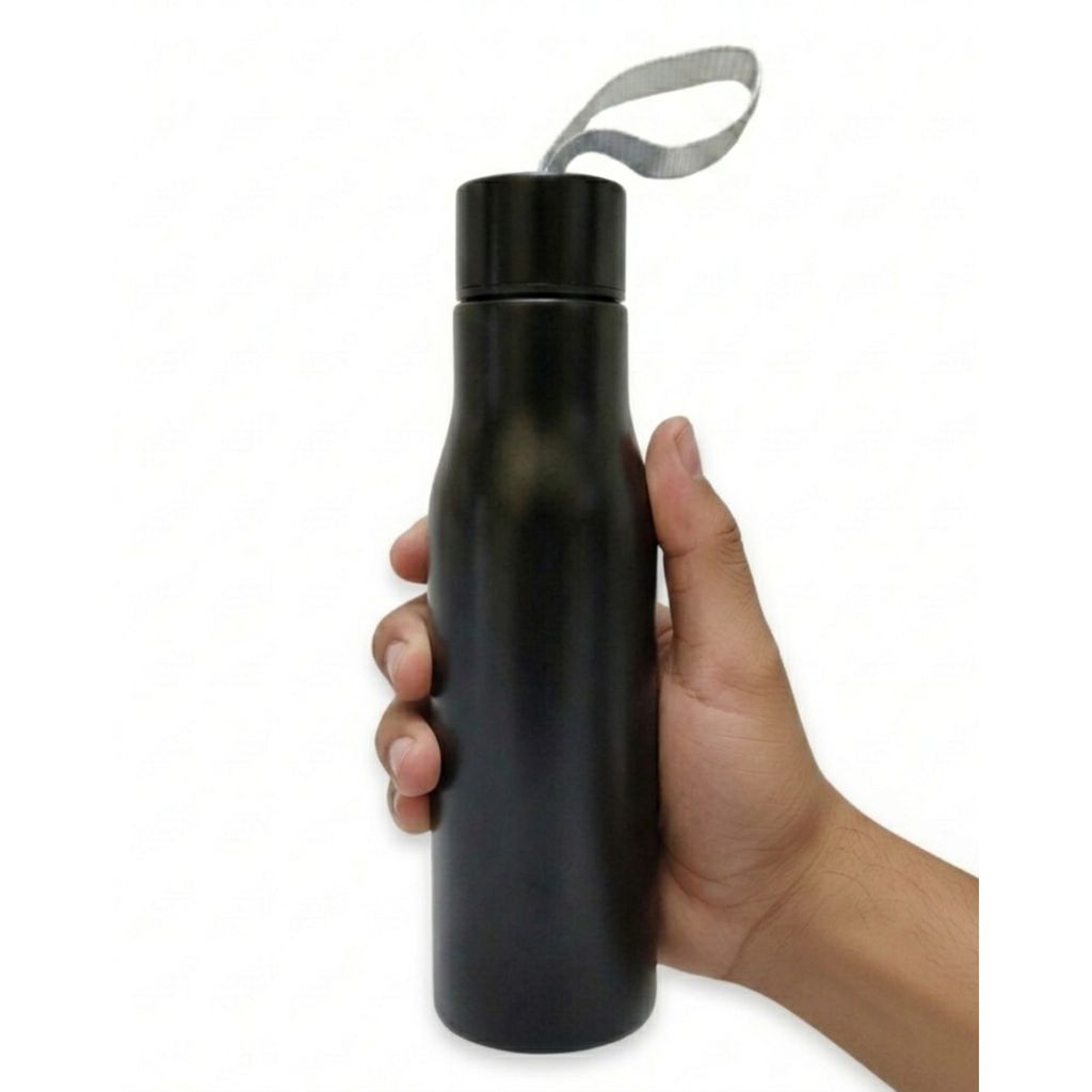 Premium Stainless Steel Water Bottle | Single Wall & Leak-Proof | 500ml Metallic Glossy Finish view 2