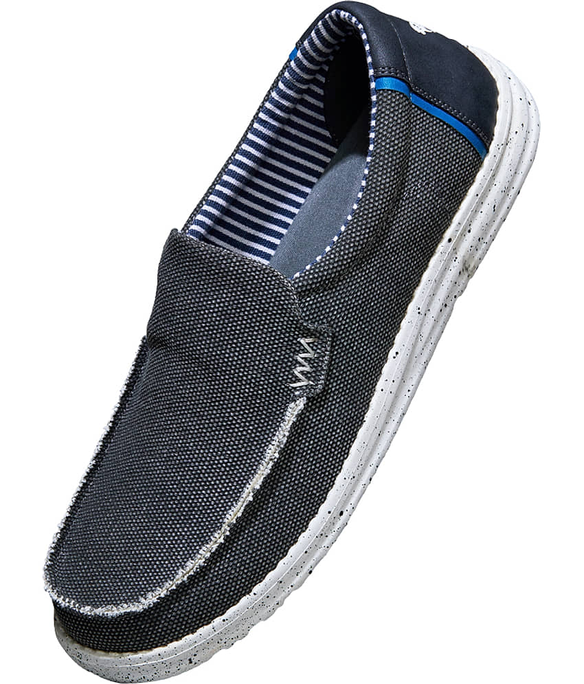 Neemans Canvas Wanderers Slip Ons Black Men's Slip-on Shoes view 2