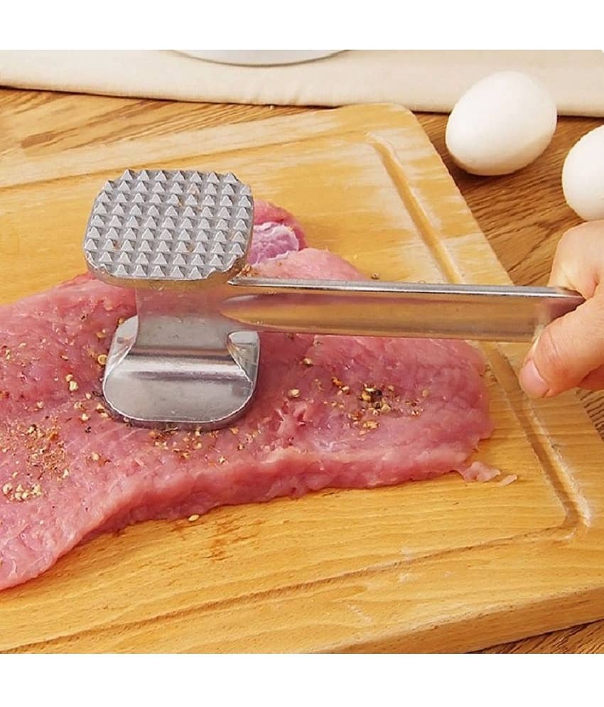 GKBOSS - Silver Aluminium Meat Hammer ( Set of 1 ) view 2