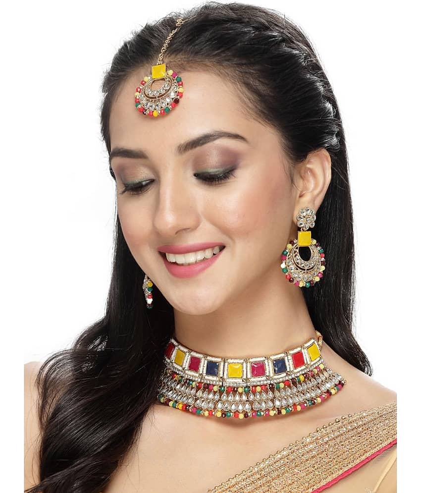 Sukkhi White Alloy Necklace Set ( Pack of 1 ) view 2