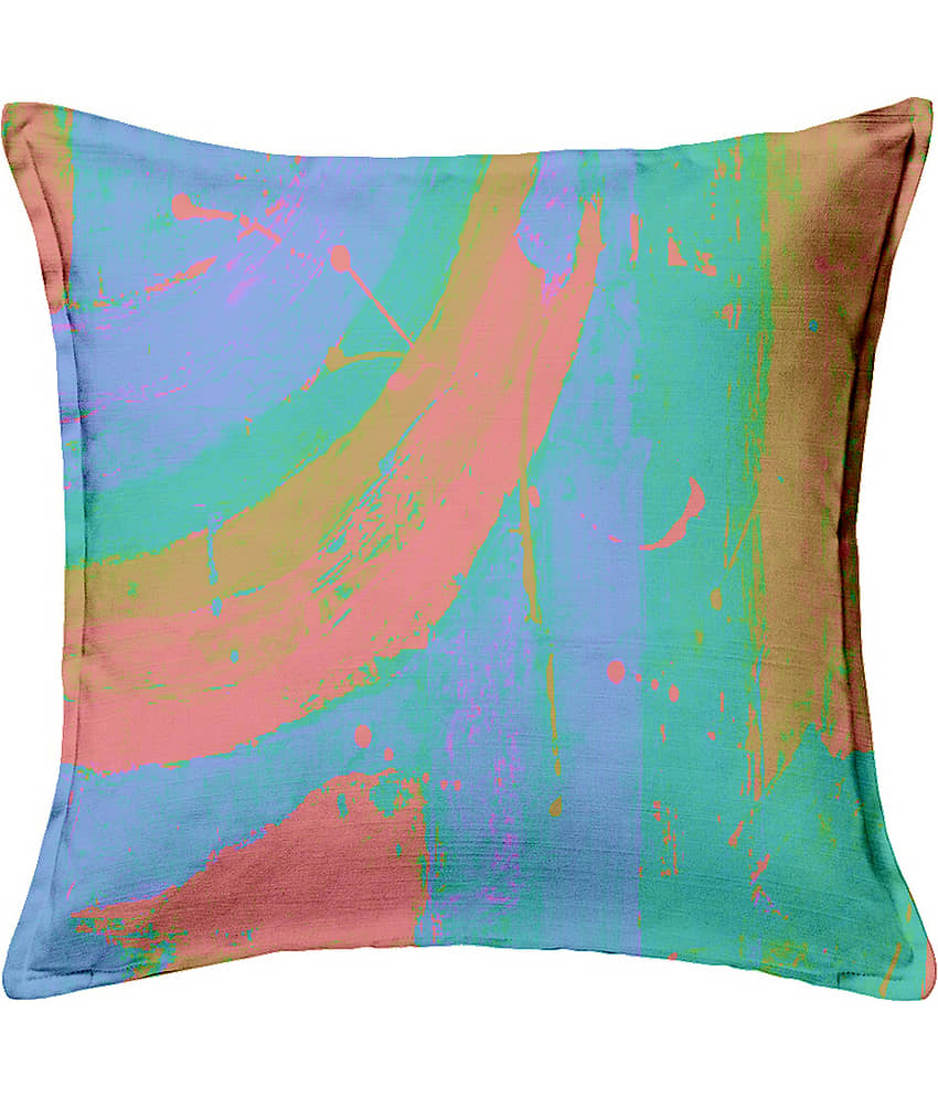 Houzzcode - Water Repellent Blue Polyester Pillow Covers 40x40x3 ( Pack of 1 ) view 2