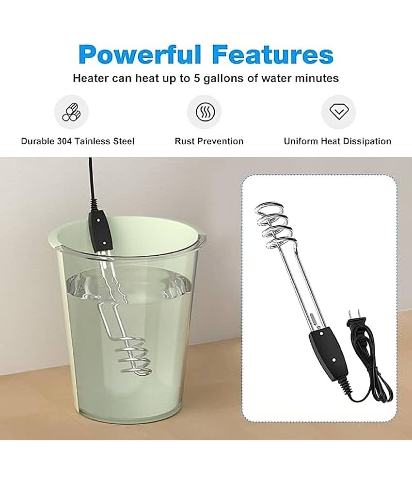 Dust N Shine , 1000W-220V Water Heater Portable Electric Immersion Element Boiler (Pack of 1) view 2