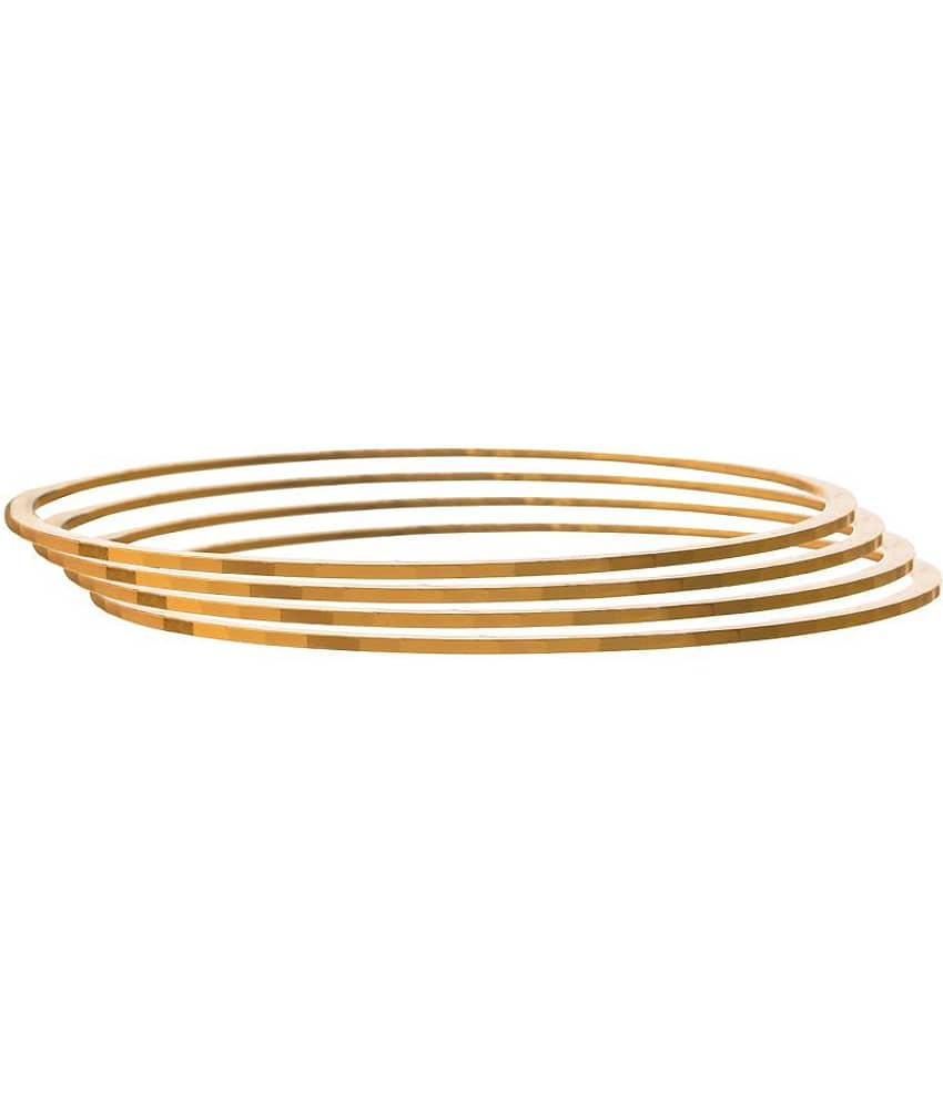 JFL - Traditional Ethnic One Gram Gold Plated Designer Bangle Set for Women - (Set of Four)