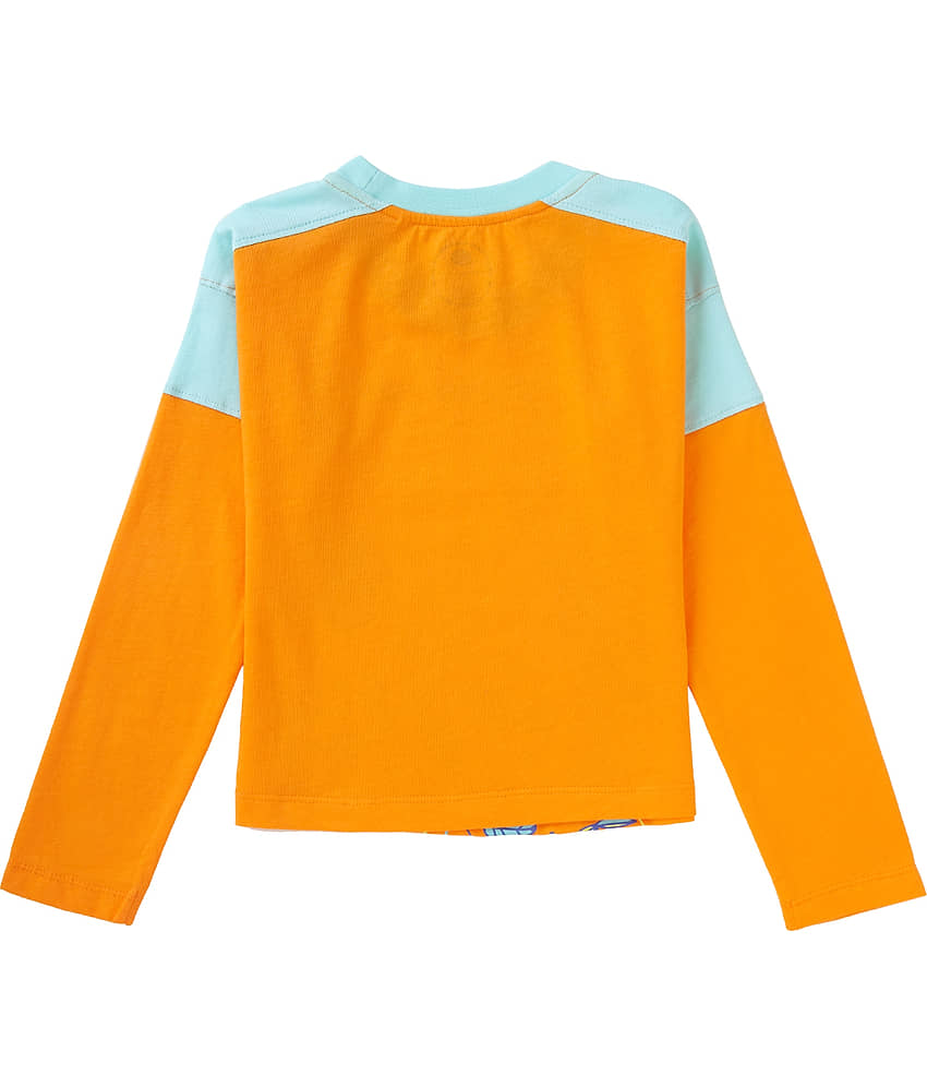 Cub Mcpaws Pack of 1 Girls Cotton T-Shirts ( Orange ) view 2