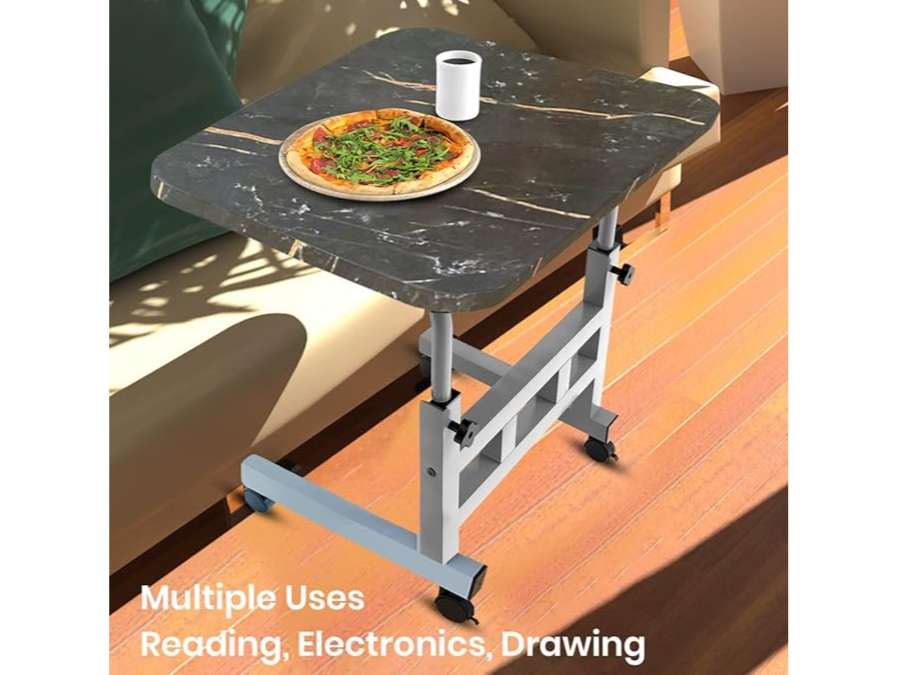 Portronics My Buddy D Wood Multipurpose Movable & Adjustable Table for Computer & Laptop view 2