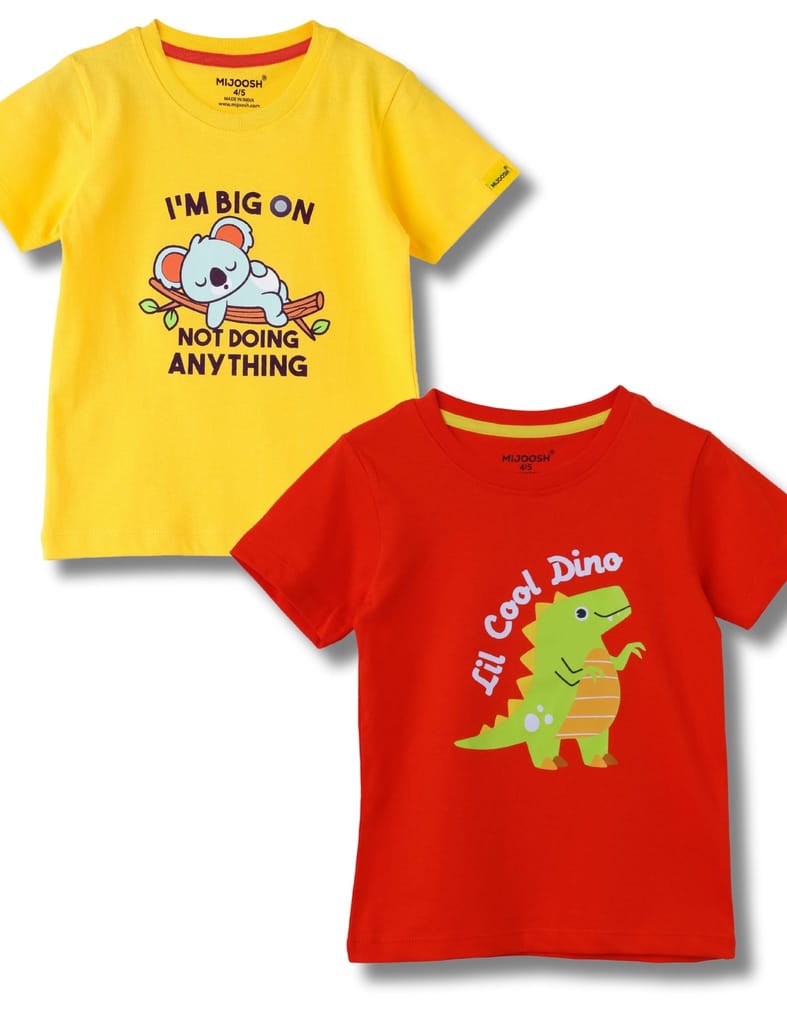 Boys T-Shirt , Soft Cotton, Ages 2-6 (2pcs pack) view 2