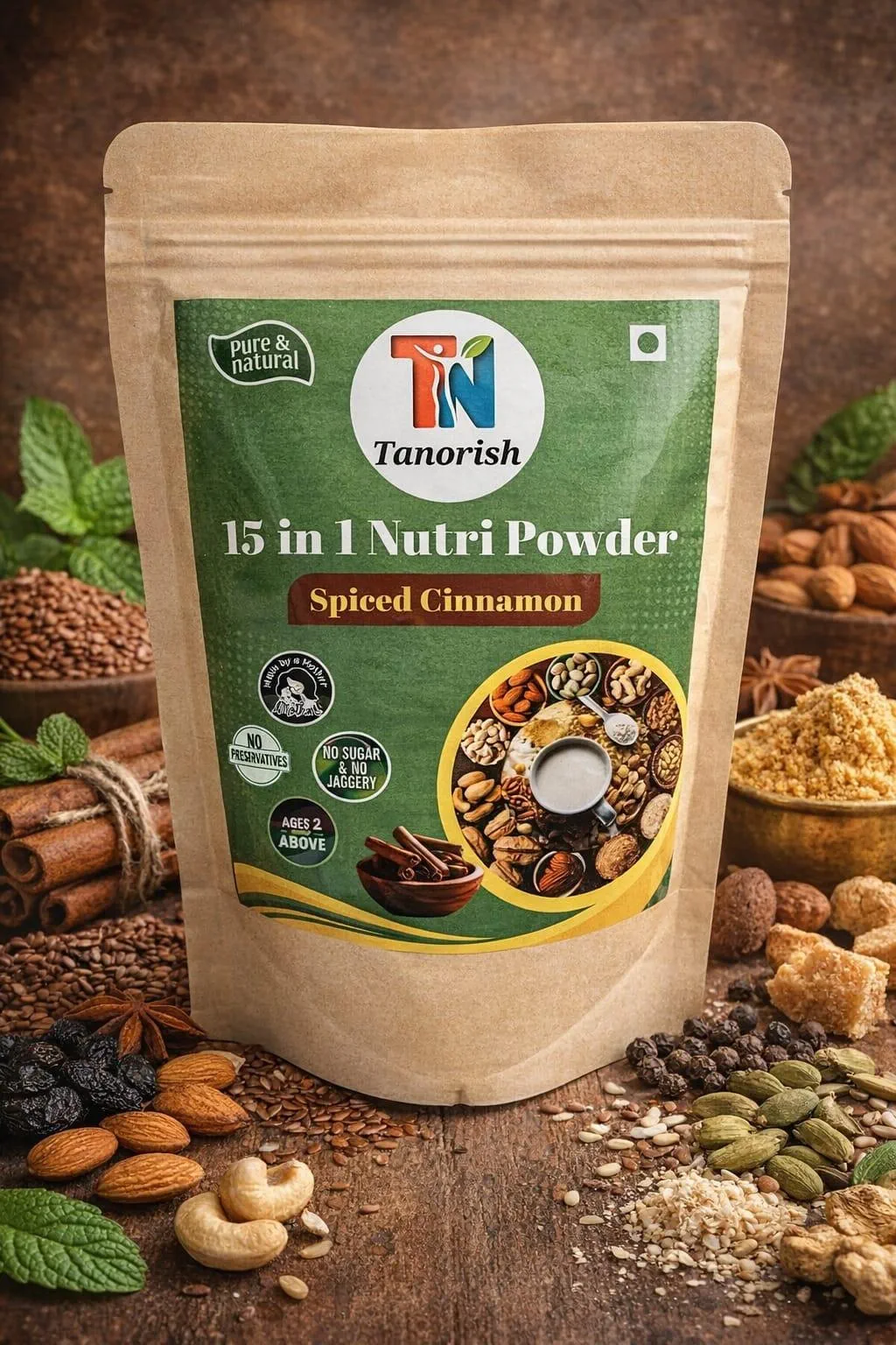 Spiced Cinnamon - 15 in 1 Nutri Powder 200 G Pack of 2