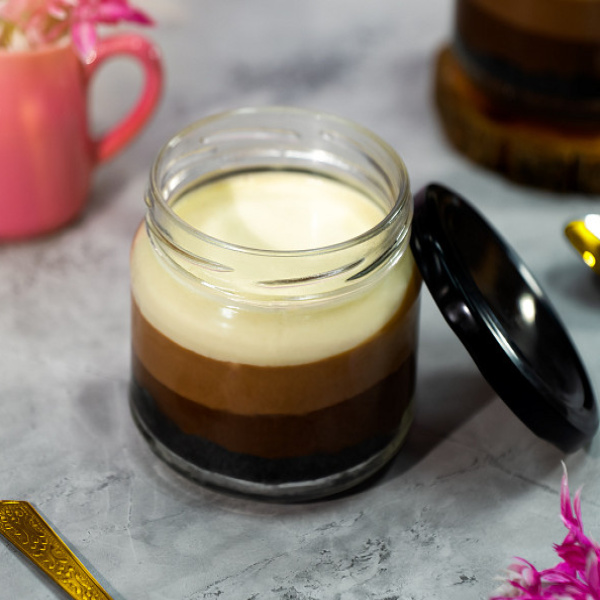 Triple chocolate mousse jar