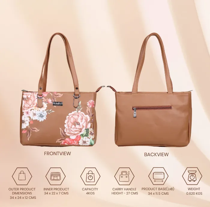 Blossom2.0 Handbag | JOTHI Women Brown Shoulder Bag view 2
