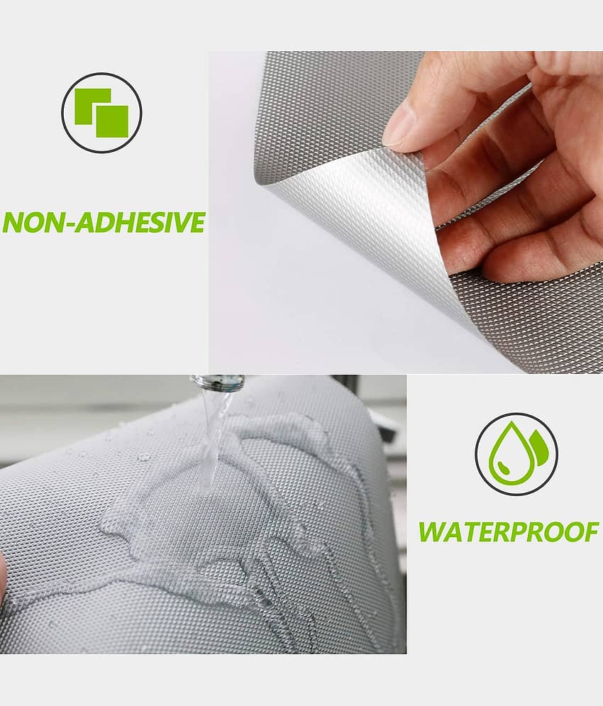 EASYHOME Multipurpose ( 45 cm X 1.5 m) EVA Anti-Slip Mat Liners For Bathroom, Kitchen, Fridge & Table Mat- Grey (45cmx150cm) view 2
