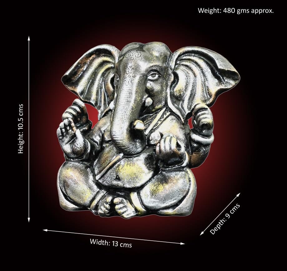 COPPERHOARD Resin Ganesh Idol,Vinayaka Statue,Ganpati Murti,Ganesha Idol for Home Decor,Ganesh ji Statue for Home & Office Temple,Ganesh Chaturthi Puja Room view 2