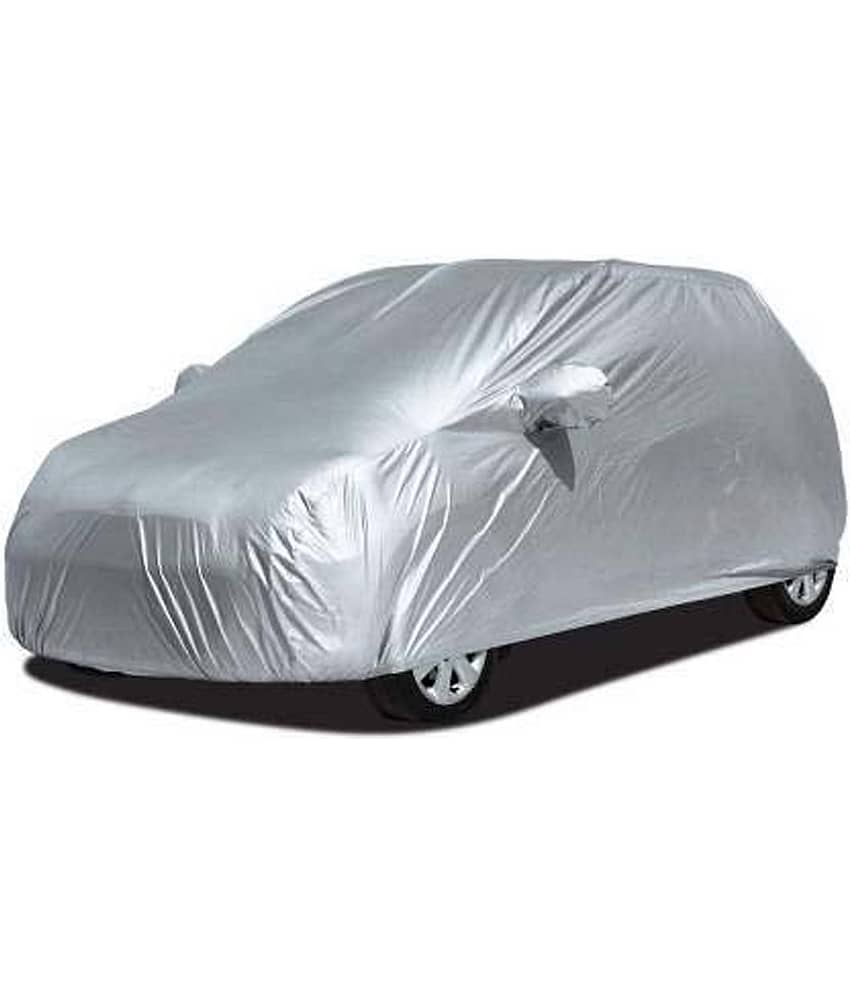 AutoRetail Car Body Cover for Maruti Suzuki 800 [1997-2000] With Mirror Pocket ( Pack of 1 ) , Silver view 2