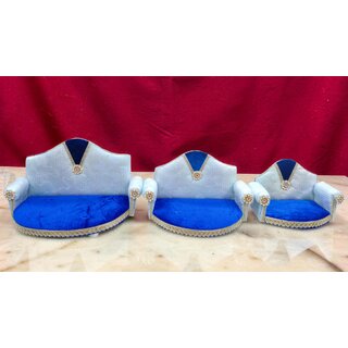 Velvet Plywood Singhasan Couch for Deities (Small, Medium, Large) view 2