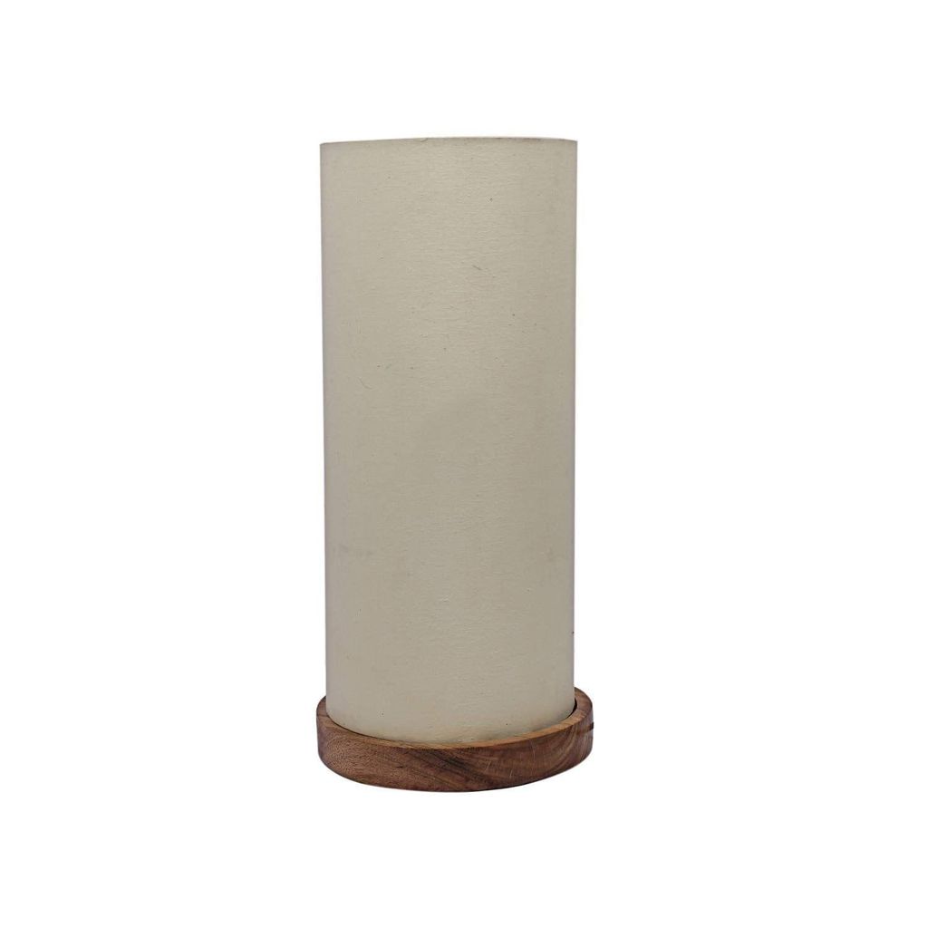 Light Angle Handmade Wooden and Fabric Home Decorative Table lamp for Living Room Bedroom view 2