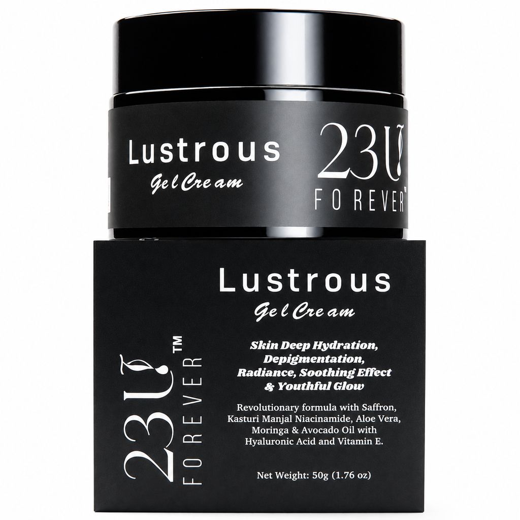 23U FOREVER Lustrous Gel Cream | Moisturizer Antioxidant Rich Weightless Hydration for Dewy Radiant Skin | Oil-Free Non-Greasy Daily Face Cream | For Sensitive and All Skin Types | 50 ml