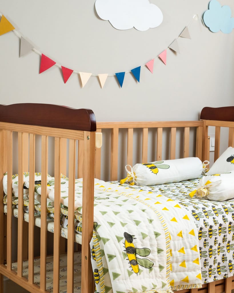 Cozy Honey Bee Quilt by Aagaaz Jaipur view 2