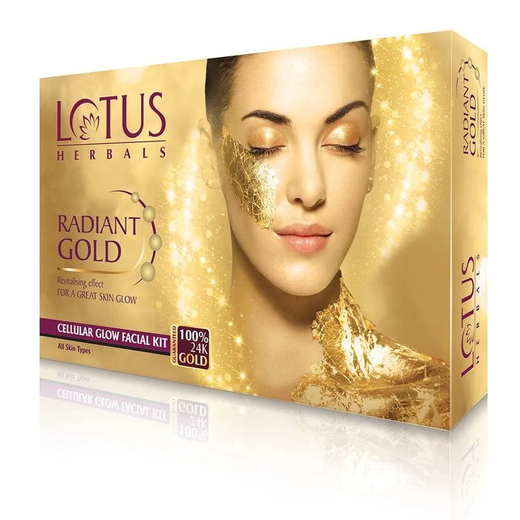 Lotus Herbals Radiant Gold Cellular Glow 4 Facial Kit (37 gm each) view 2