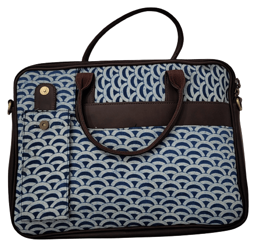 Nirjhari Crafts Leather and Fabric Laptop Bag view 2