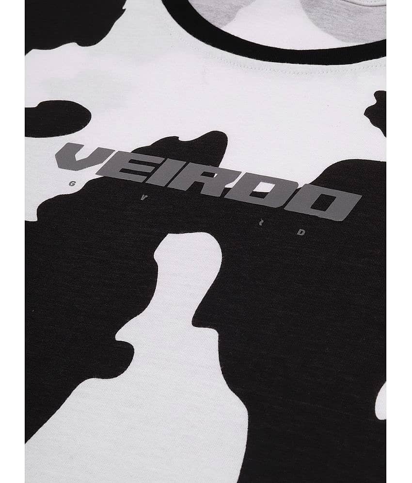 Veirdo Pack of 1 Cotton Oversized Fit Men's T-Shirt ( White ) view 2