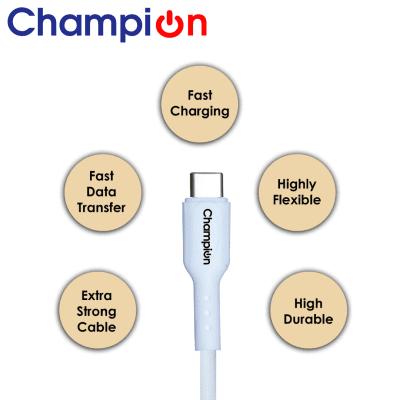 Champion 65W Type-C to Type-C Cable - SuperVOOC Fast Charging & Data Sync for Smartphones,iPad, Macbook Air/Pro, 1M view 2