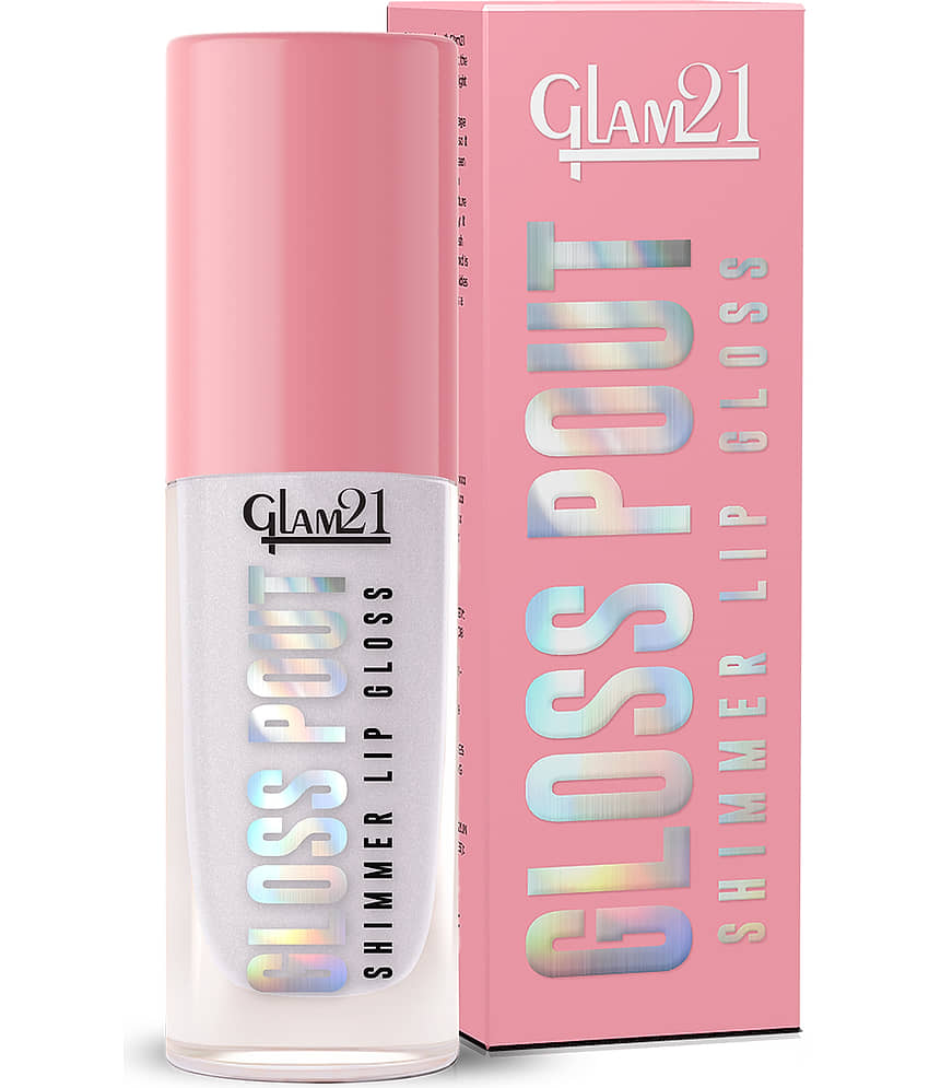 Glam21 Gloss Pout Shimmer Lip Gloss Non-Sticky High Glossy Shine Soft & Hydrating Lips 7 G, Crystal Kiss, Transparent view 2