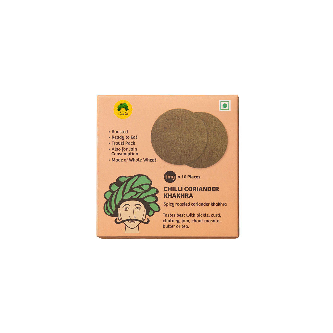 Tiny Chilli Coriander Khakhra, 10 Pcs