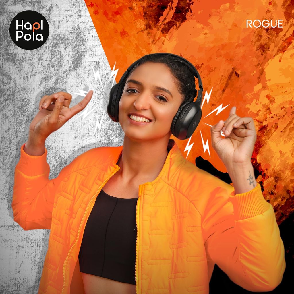 HAPIPOLA Wireless Earphone Rogue | Immersive Audio | Thumping Bass | Light Weight 46 Hours Stand-by | 5 Hours Playback 10mm Drivers | Soft Premium Cushion Connect AUX Wire | Bluetooth v5.0 view 2