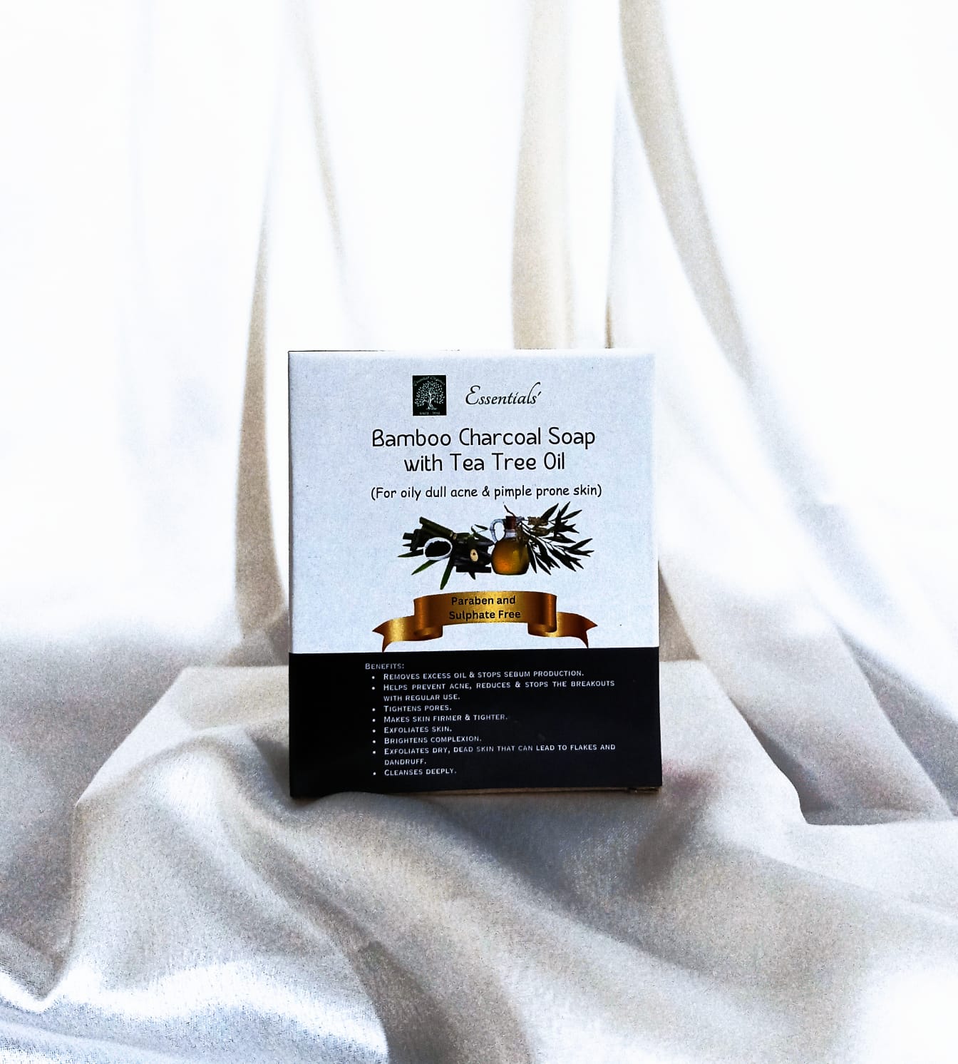 Essentials Bamboo Charcoal Soap 110 Gms