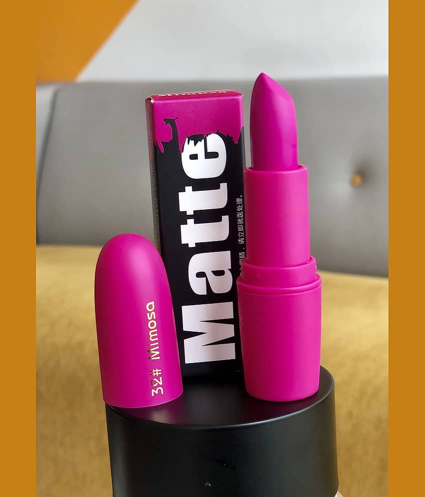 Miss Rose Professional Matte Dark Pink Color Lipstick 3g view 2