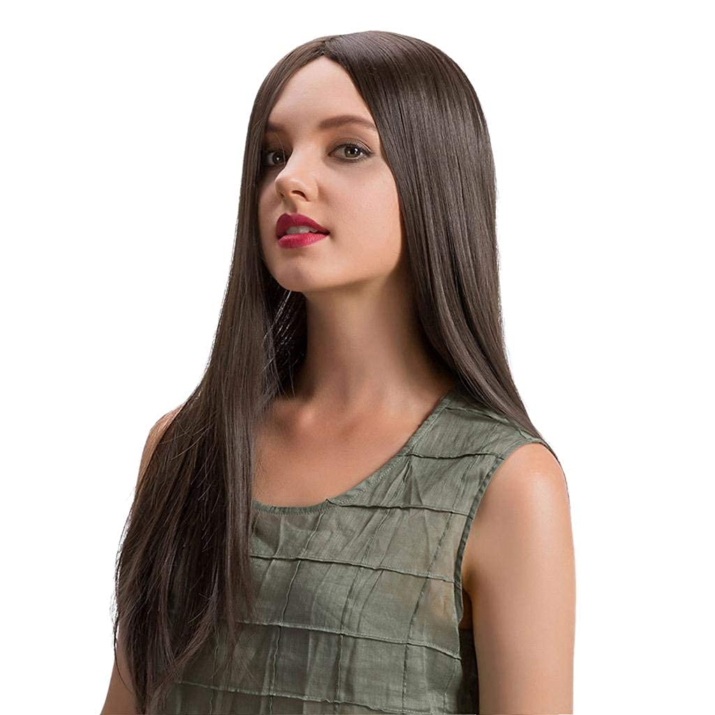 Akashkrishna Hair Synthetic Hair Wig For Women Full Head Women's Wig Dark Brown Natural Long Straight Hair Wig For Women/Girls view 2