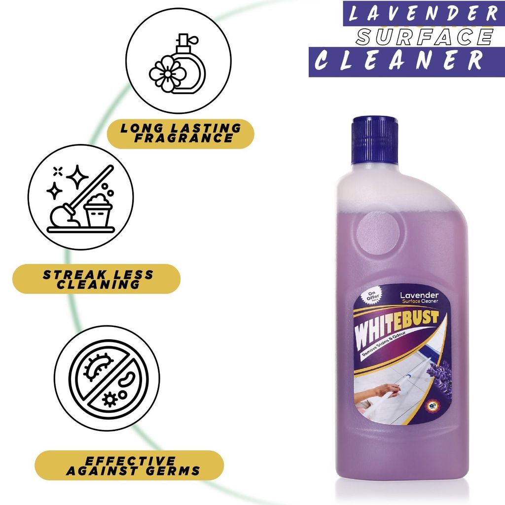 Whitebust Floor Cleaner Pine Phenyl (1ltrx2) & Lavender (500mlx2) floor cleaner Pack of 4 view 2