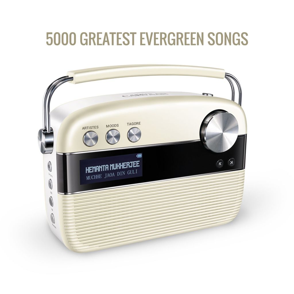 Carvaan Saregama Marathi - Bookshelf Portable Music Player with 5000 Preloaded Songs, FM/BT/AUX view 2
