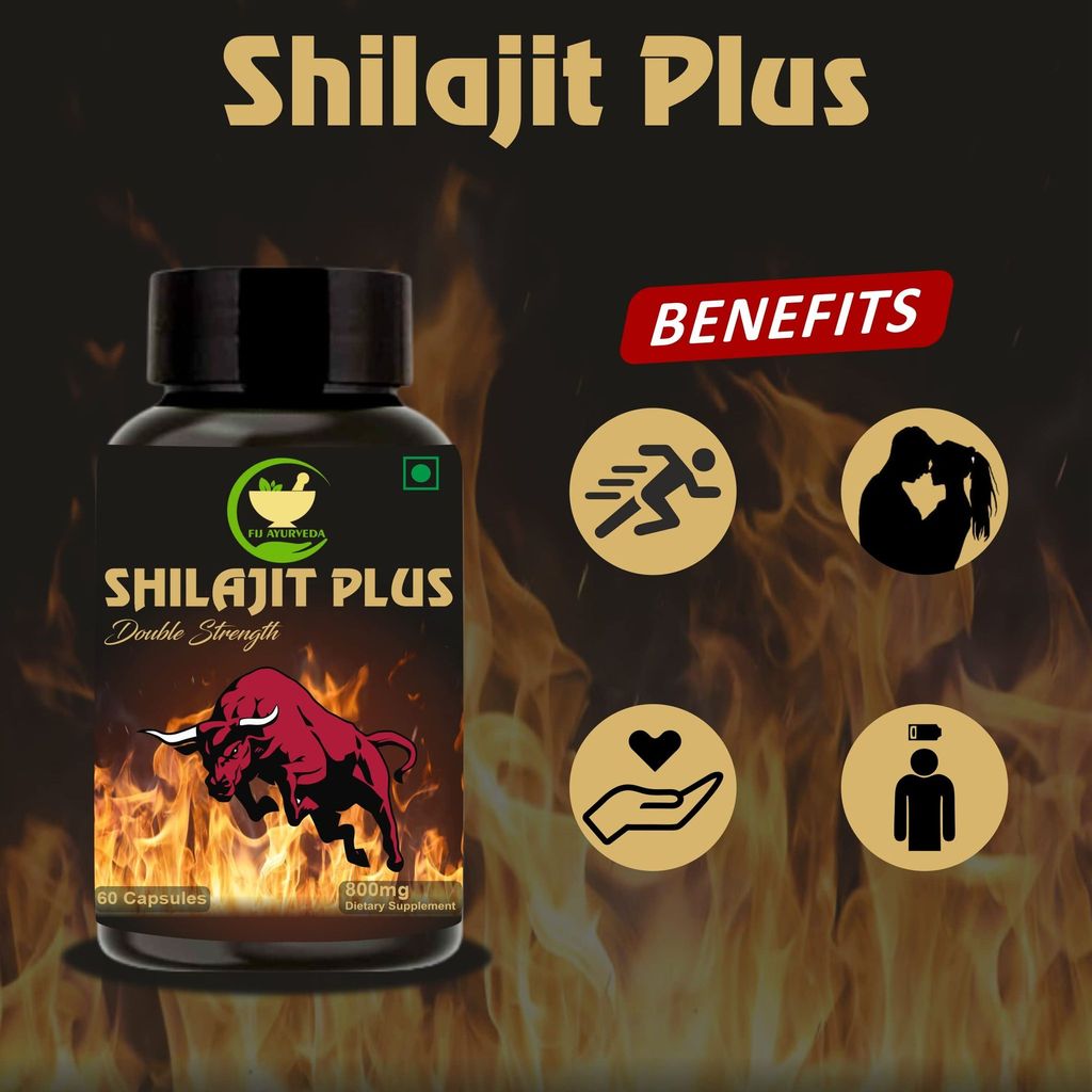 FIJ AYURVEDA Shilajit/Shilajeet Plus Extract Capsule | Premium Shilajit | for Men & Women � 800mg 60 Capsules view 2