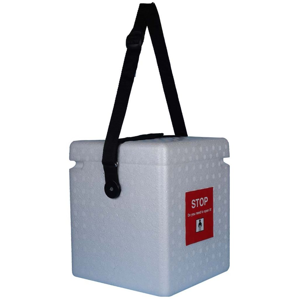 FAIRBIZPS Large Vaccine Carrier Box with 4 Ice Pack and 24 Hrs Cooling Duration | EPP Material Expandable Polypropylene Temperature Controller Vaccine Storage Box (1.80Ltr) White view 2