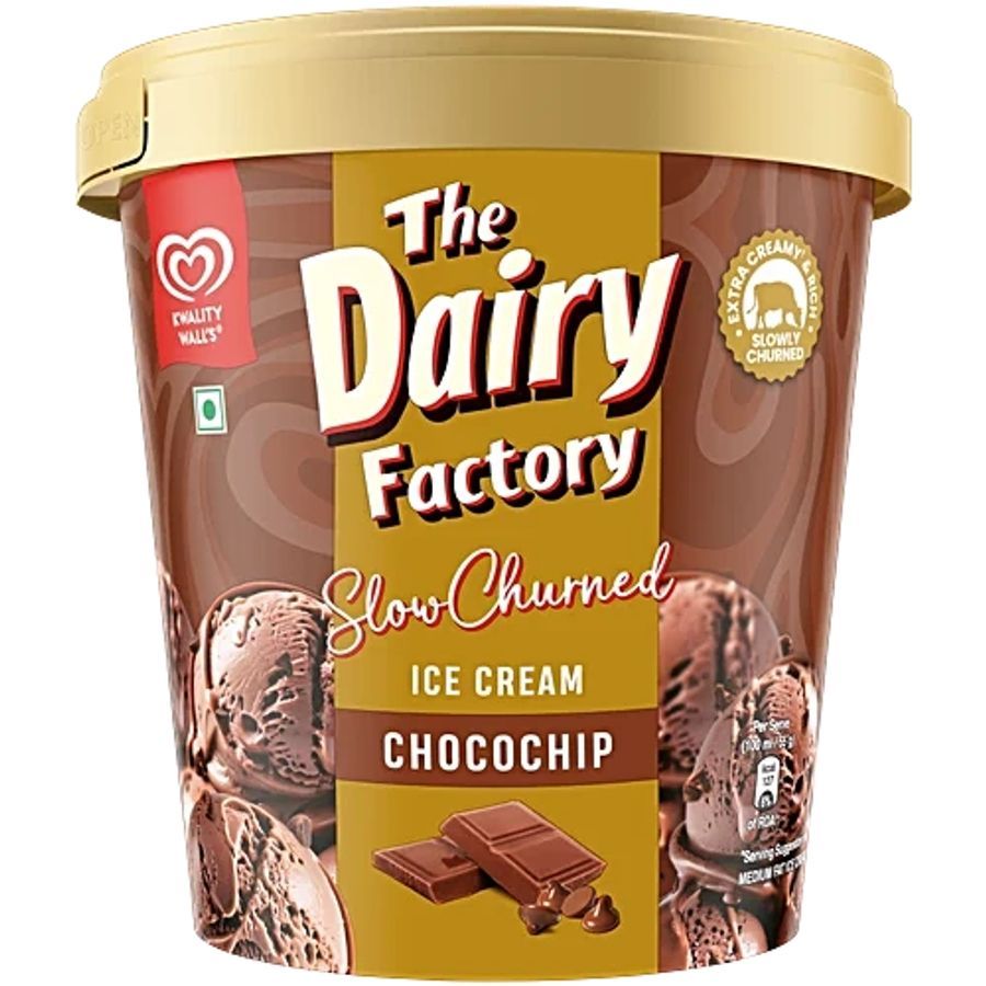 Kwality Wall's The Dairy Factory Chocochip Ice Cream, 700 ml - 700 mL - One unit