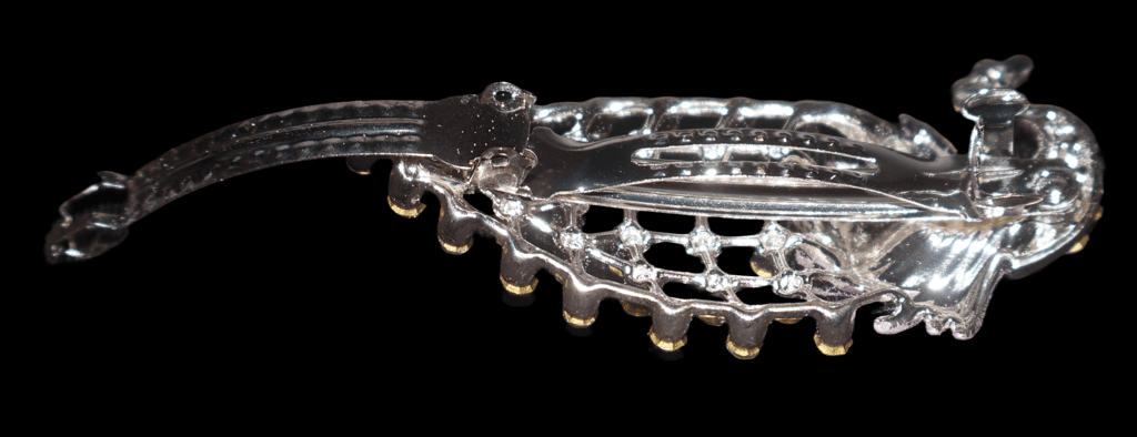 Elegant Crystal Feather Hair Clip - Sparkle & Shine view 2