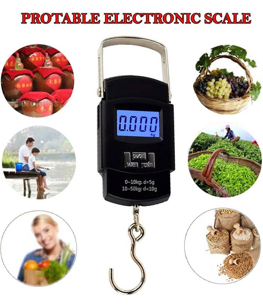 Electronic Digital Multi Purpose Hanging Weighing Scale up to 50Kg A08 Digital Kitchen Weighing Scales Weighing Capacity - 50 Kg view 2