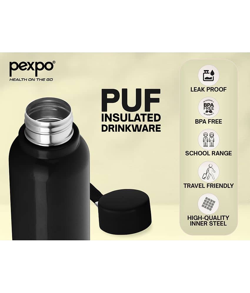 Pexpo - STEREO 900 PUF INSULATED STAINLESS STEEL BOTTLE Red Water Bottle 700 ml mL ( Set of 2 ) view 2