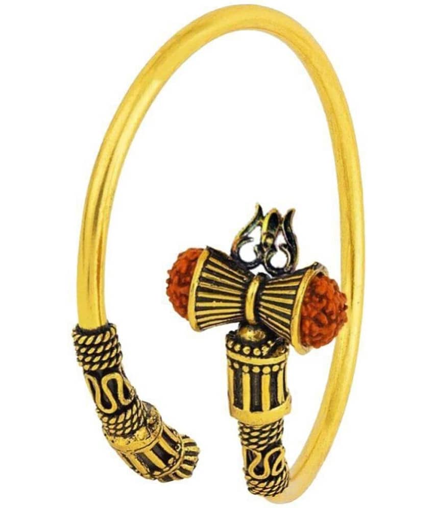 PAYSTORE Adjustable Trishul Damroo Rudraksha Bahubali Kada Bracelet Mahakal For Men Boys Girls view 2