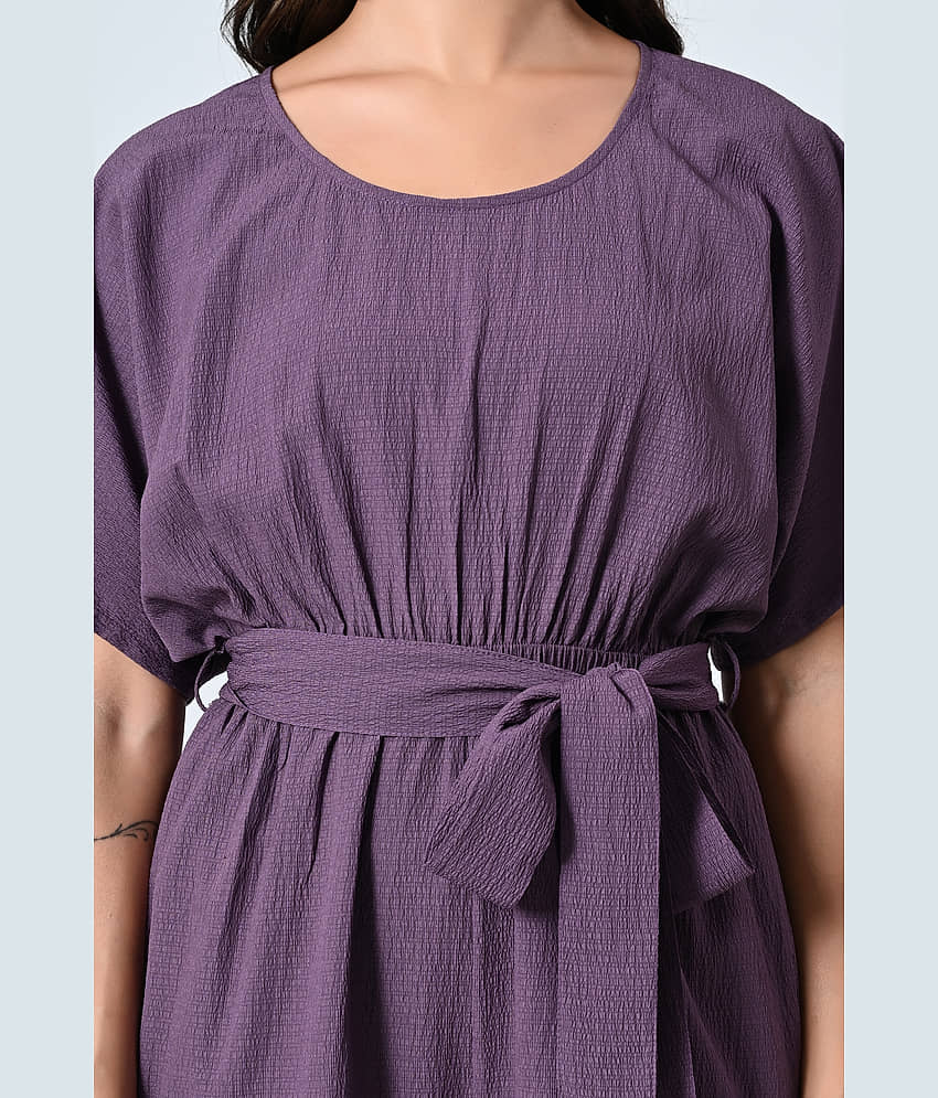 ALL WAYS YOU Purple Polyester Regular Fit Women's Jumpsuit ( Pack of 1 ) view 2