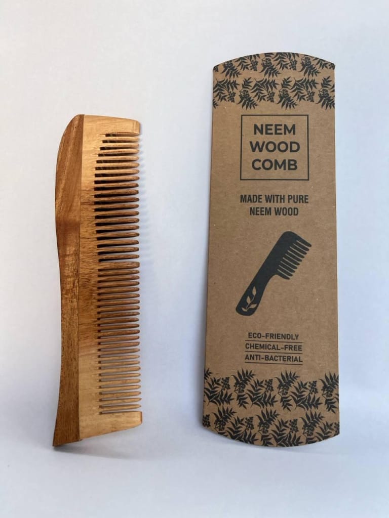 Neem Wood Comb - Eco-Friendly, Chemical-Free, Anti-Bacterial view 2